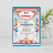 サーカスビッグトップカーニバルバースデーパーティ招待状 招待状 (スタンド正面)