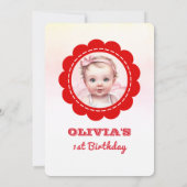 サーカスビッグトップ1stバースデーフォト招待状 招待状 (裏面)