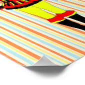 サーカスピエロの女性サイドショーフリークホラーゴシックアート ポスター (角)