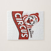 サーカスピエロクリップアート、かわいいイラストレーション ジグソーパズル (横)