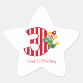 サーカスピエロステッカー 星シール (正面)