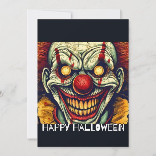 サーカスピエロハッピーハローウィンパーティの招待状 招待状 (裏面)