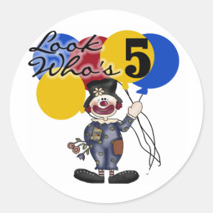 サーカスピエロ第5誕生日Tシャツ&ギフト ラウンドシール