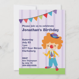 サーカスピエロ誕生会 招待状