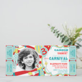 サーカスピエロ誕生日招待状T-AQRD 招待状 (スタンド正面)