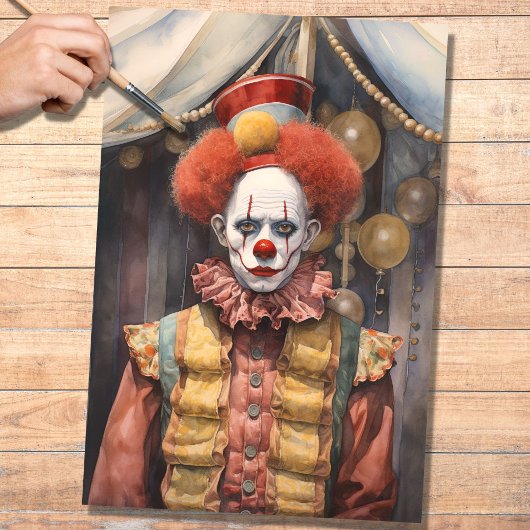 サーカスピエロ3デクページ紙 薄葉紙