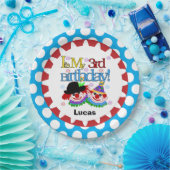 サーカスピエロ3番目のハッピーバースデー紙プレート ペーパープレート (パーティー)