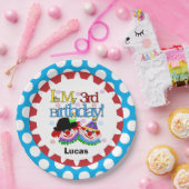 サーカスピエロ3番目のハッピーバースデー紙プレート ペーパープレート (パーティー)