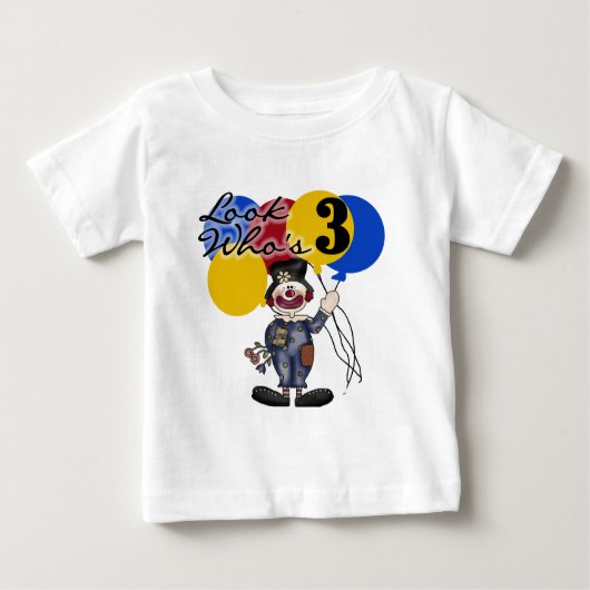 サーカスピエロ3rd誕生日Tシャツとギフト ベビーTシャツ (正面)