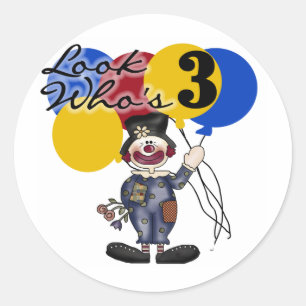 サーカスピエロ3rd誕生日Tシャツとギフト ラウンドシール