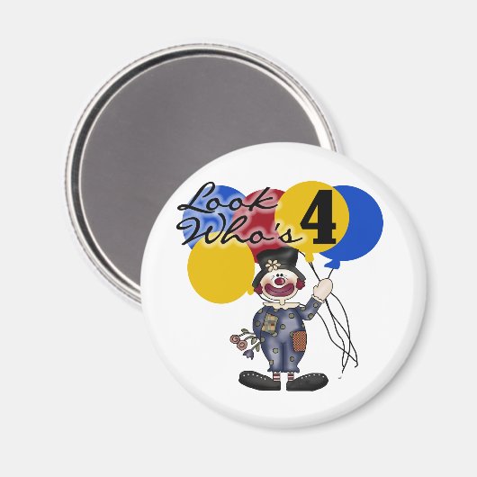 サーカスピエロ4th誕生日Tシャツとギフト マグネット (正面/裏面)