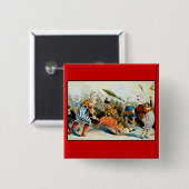 サーカスピエロ-ヴィンテージファインアート 缶バッジ (正面&裏面)