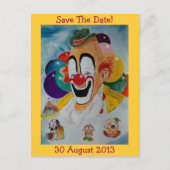 サーカスピエロ – 日付ポストカードの保存 案内ポストカード (正面)