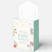 サーカスファンシーカーニバル動物ベビーシャワー フェイバーボックス (見開き)