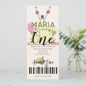 サーカスファースト誕生日チケットパーティーフォイルスターインヴィ 招待状 (スタンド正面)