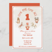 サーカスファースト誕生日招待状 招待状 (正面/裏面)