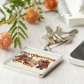 サーカスプラミテリーゾウアンティークアート キーホルダー (側面)