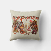 サーカスプラミテリーゾウアンティークアート クッション (裏面)