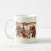 サーカスプラミテリーゾウアンティークアート コーヒーマグカップ (左)