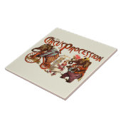 サーカスプラミテリーゾウアンティークアート タイル (側面)