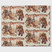 サーカスプラミテリーゾウアンティークアート ラッピングペーパー (フラット)