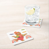 サーカスベアーコースター スクエアペーパーコースター (インサイチュ)