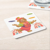 サーカスベアーコースター スクエアペーパーコースター (アングル)