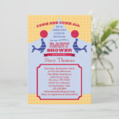 サーカスベイビーシャワーの招待状 招待状 (スタンド正面)