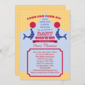 サーカスベイビーシャワーの招待状 招待状 (正面/裏面)