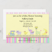 サーカスベイビートレイン ベイビーシャワー 招待状 (正面/裏面)