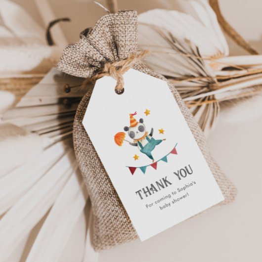 サーカスベビーシャワーメッセージカード ギフトタグ