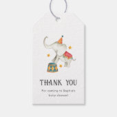 サーカスベビーシャワーメッセージカード ギフトタグ (正面)