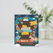 サーカスベビーシャワー招待状 案内ポストカード (スタンド正面)