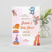 サーカスベビーシャワー 招待状 (スタンド正面)
