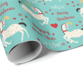 サーカスホースメリークリスマス文字テンプレート ラッピングペーパー (ロールコーナー)