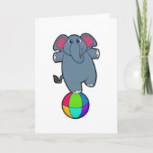 サーカスボールとサーカスでゾウ カード (正面)