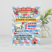 サーカスポスタースタイルパーティの招待状 招待状 (スタンド正面)