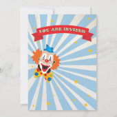 サーカスポスタースタイルパーティの招待状 招待状 (裏面)