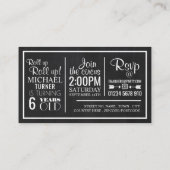 サーカスポスター、キッズバースデーパーティーチケット エンクロージャーカード (裏面)