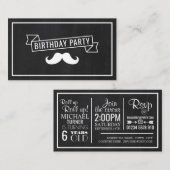 サーカスポスター、キッズバースデーパーティーチケット エンクロージャーカード (正面/裏面)