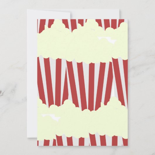 サーカスポップコーンカーニバル誕生日招待状 招待状 (裏面)