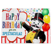 サーカスポーラベア子供の誕生日 ラージペーパーバッグ (正面)