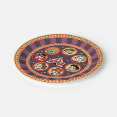 サーカスモダンビッグトップ可愛い漫画カラフルパーティー ペーパープレート (アングル)