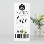 サーカスモダンファースト誕生日チケットパーティー 招待状 (スタンド正面)