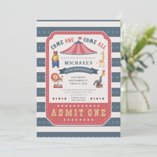 サーカスモダンフェスティバル5thバースデーパーティー 招待状 (スタンド正面)