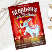 サーカスモダン誕生日 招待状