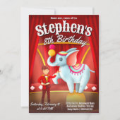 サーカスモダン誕生日 招待状 (正面)