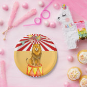 サーカスライオンカーニバルベビーシャワー誕生日パーティー ペーパープレート (パーティー)