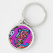 サーカスライオン抽象芸術 キーホルダー (正面)