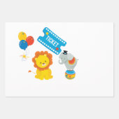 サーカスラッピング紙フラットシートセット3 ラッピングペーパーシート (正面3)